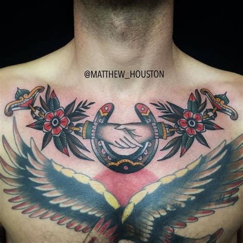 collarbone tattoos|american traditional collarbone tattoo.